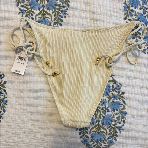 Pacsun Off-white ivory bikini bottom size M Ecovero - Picture 5 of 5